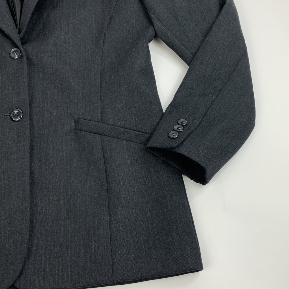 Pendleton Vintage Wool blazer jacket Dark gray Size 10 Two button up Lined - Picture 6 of 11